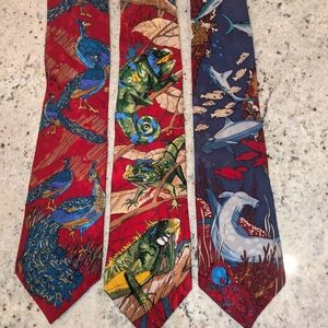 Vintage Collectors World Wildlife Fund Ties Set Of 3